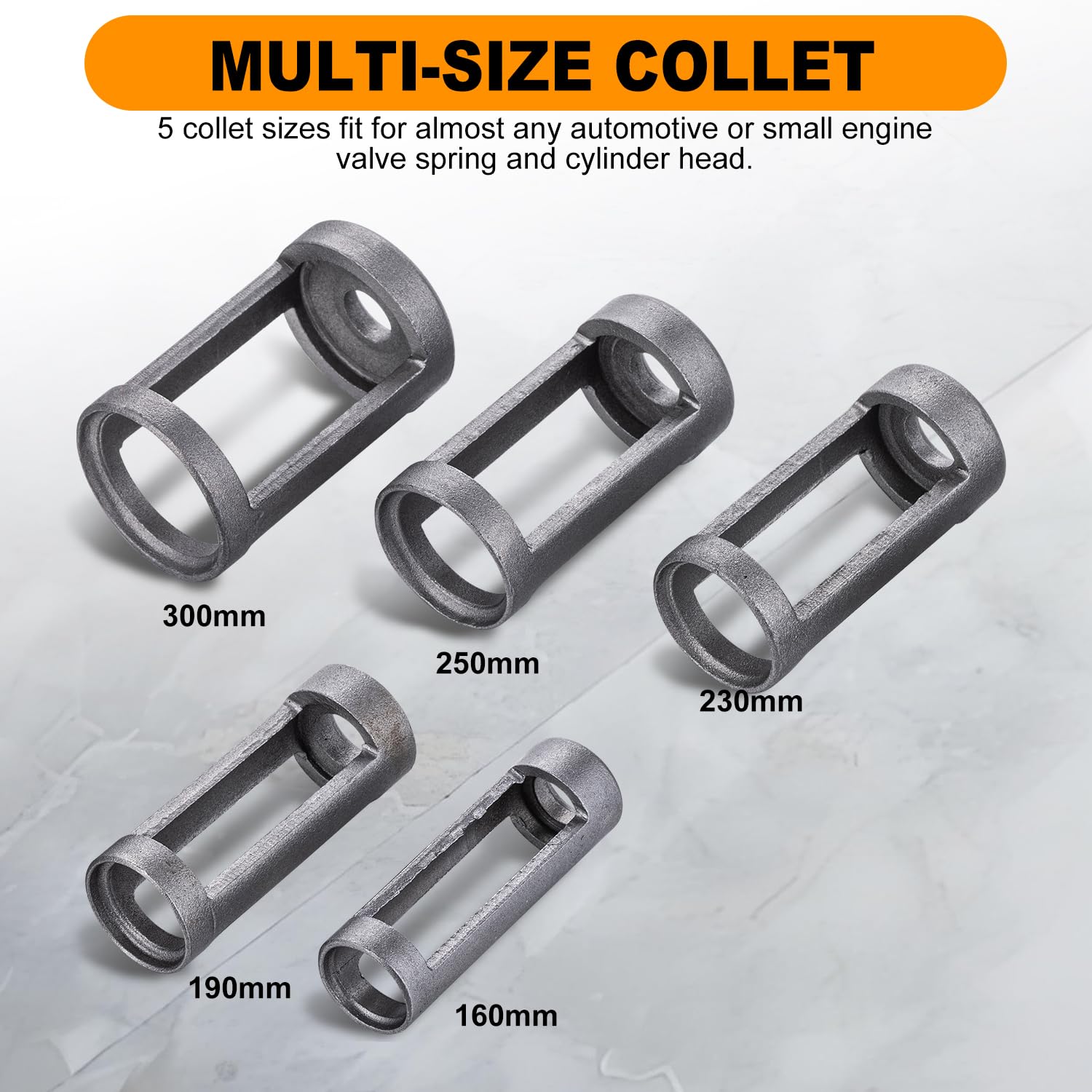 KATSU Tools Kit di Strumenti per compressore per Molle valvole Portatile da 10 Pezzi 5 in 1 per Auto, furgoni, motociclette, Automotive, Modello 450341