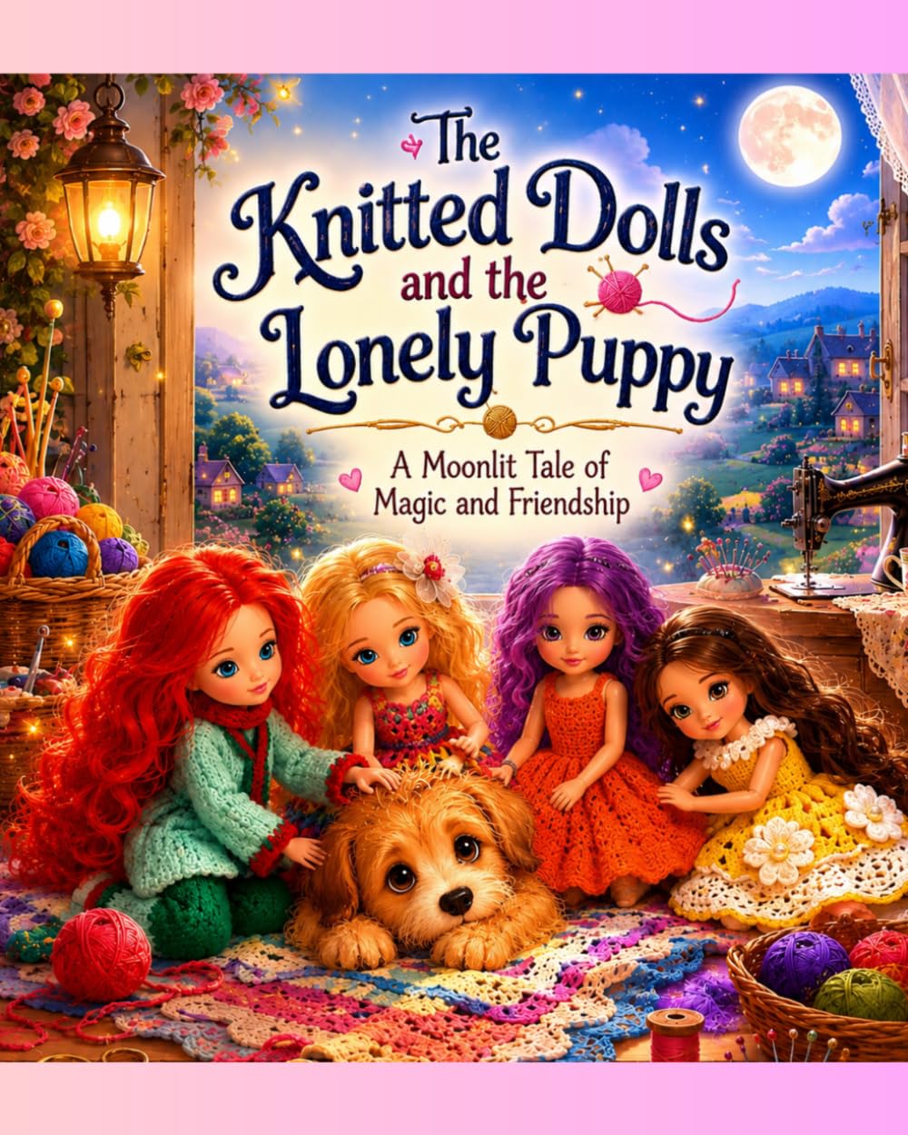 The Knitted Dolls and the Lonely Puppy: A Moonlit Tale of Magic and Friendship
