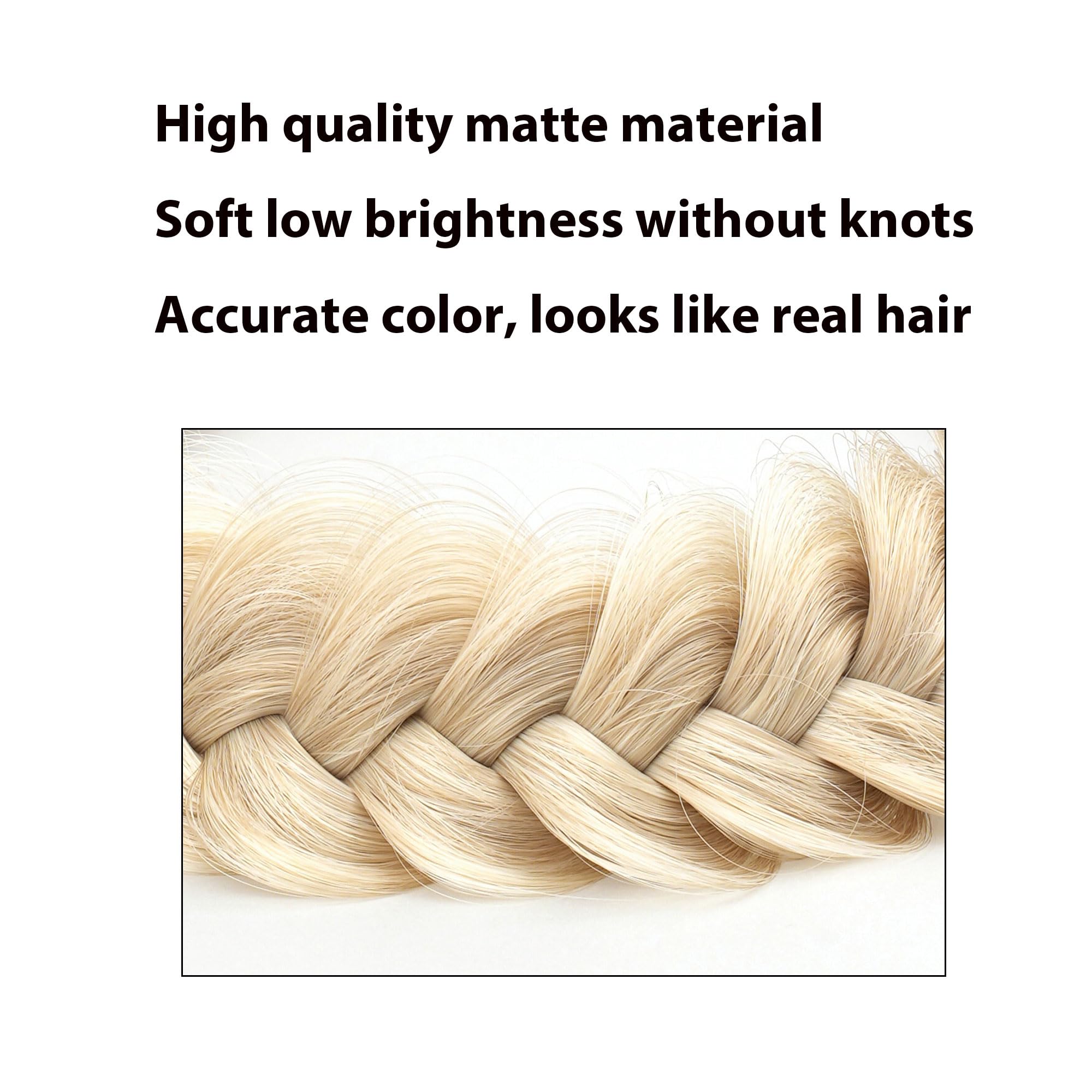 TOECWEGR extensions, headband, braided hair band, classic chunky wide plaited wedding fluffy braids - Image 3