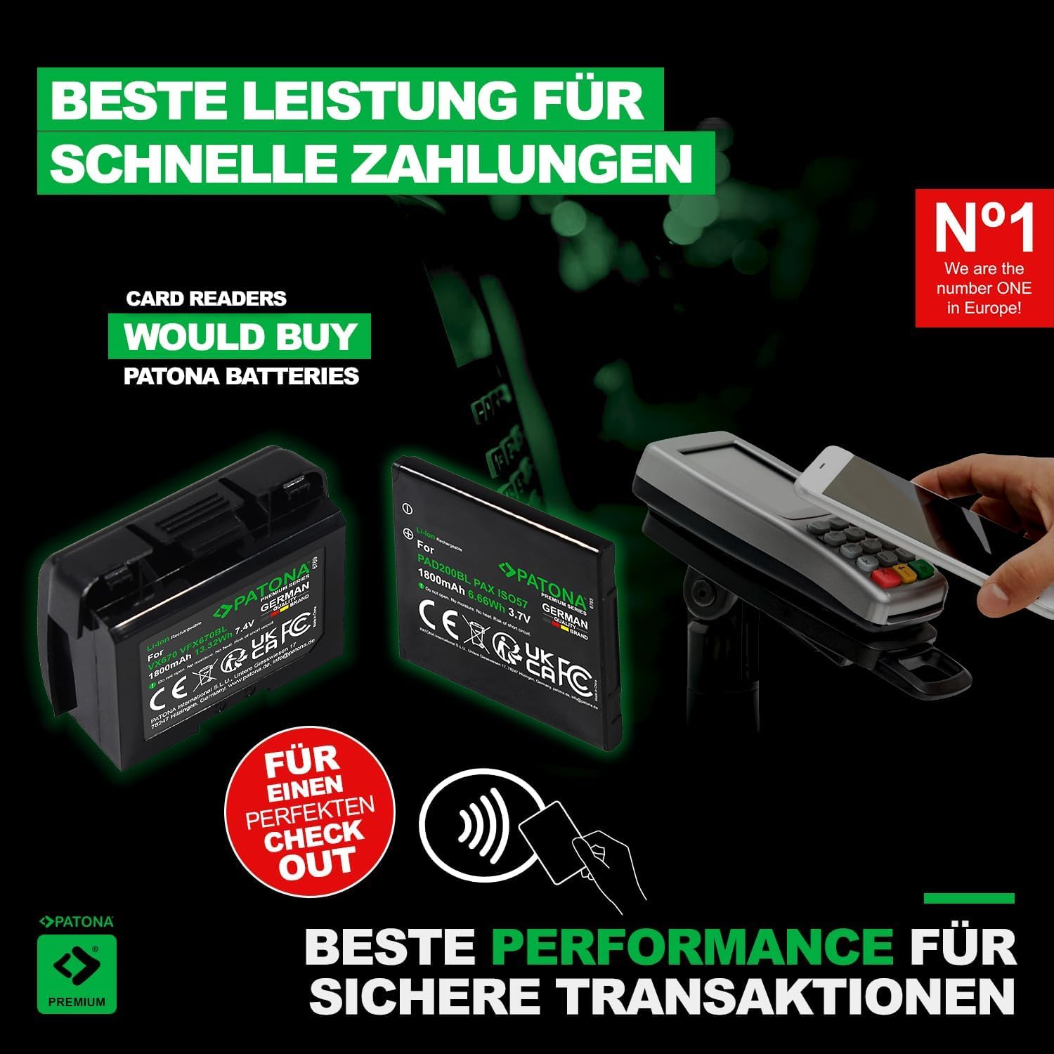 TCTK Akku 3400mAh Kompatibel Mit Zebra QLN/Qln Serie - Li-ion 7.4V