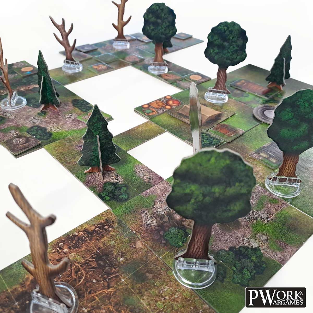The Forest - RPG Modular Map Tiles - double face cardboard tiles