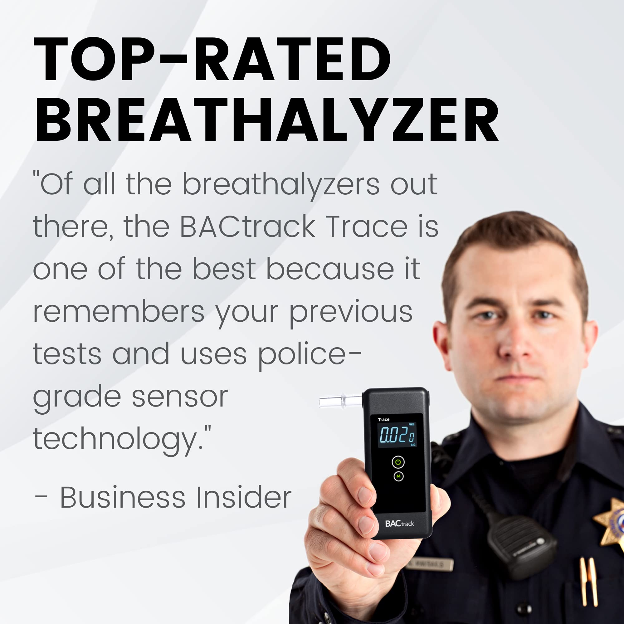 Buy BACtrack Trace Breathalyzer ProfessionalGrade Accuracy DOT