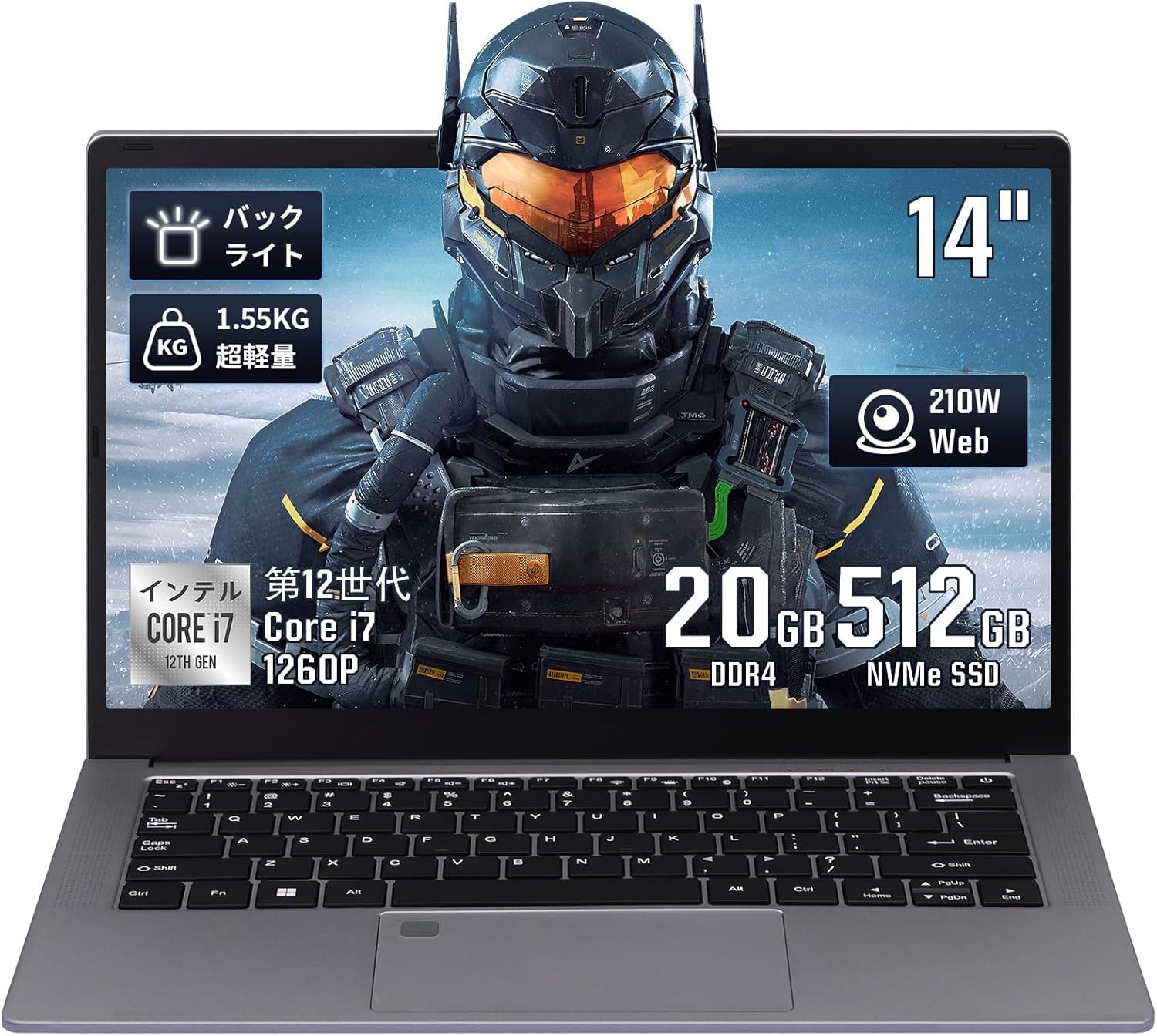 Amazon.co.jp: 14インチCore i7 第12世代ノートパソコン/Win 11対応/MS