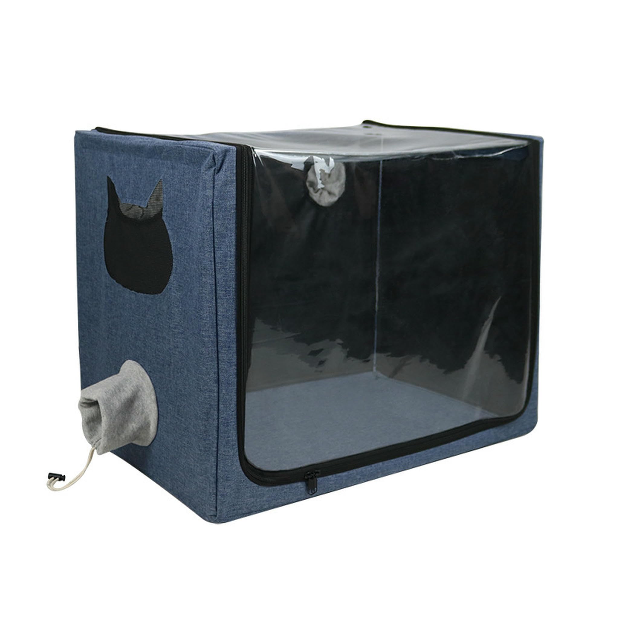 Articoli per Animali Domestici Pet Portabile Pieghevole Grande Finestra Malattia Respiratoria Nebulizzatore Scatola, Scatola Atomizzatore-Blu-Numero di Ingrandimento 110 * 65 * 65
