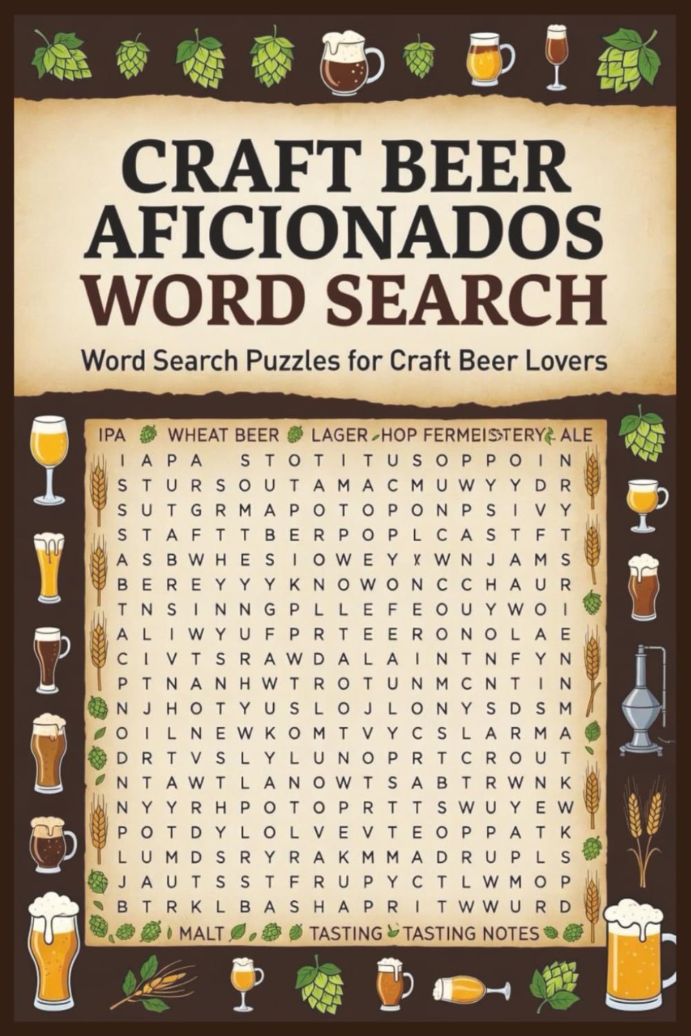 Craft Beer Aficionado Word Search Puzzle Book: Word Searches with Easy to read Print about Craft beer, flavors, brewing and more |6x9 inches, 110 ... Gift for Vacations, Holidays, and Free Times