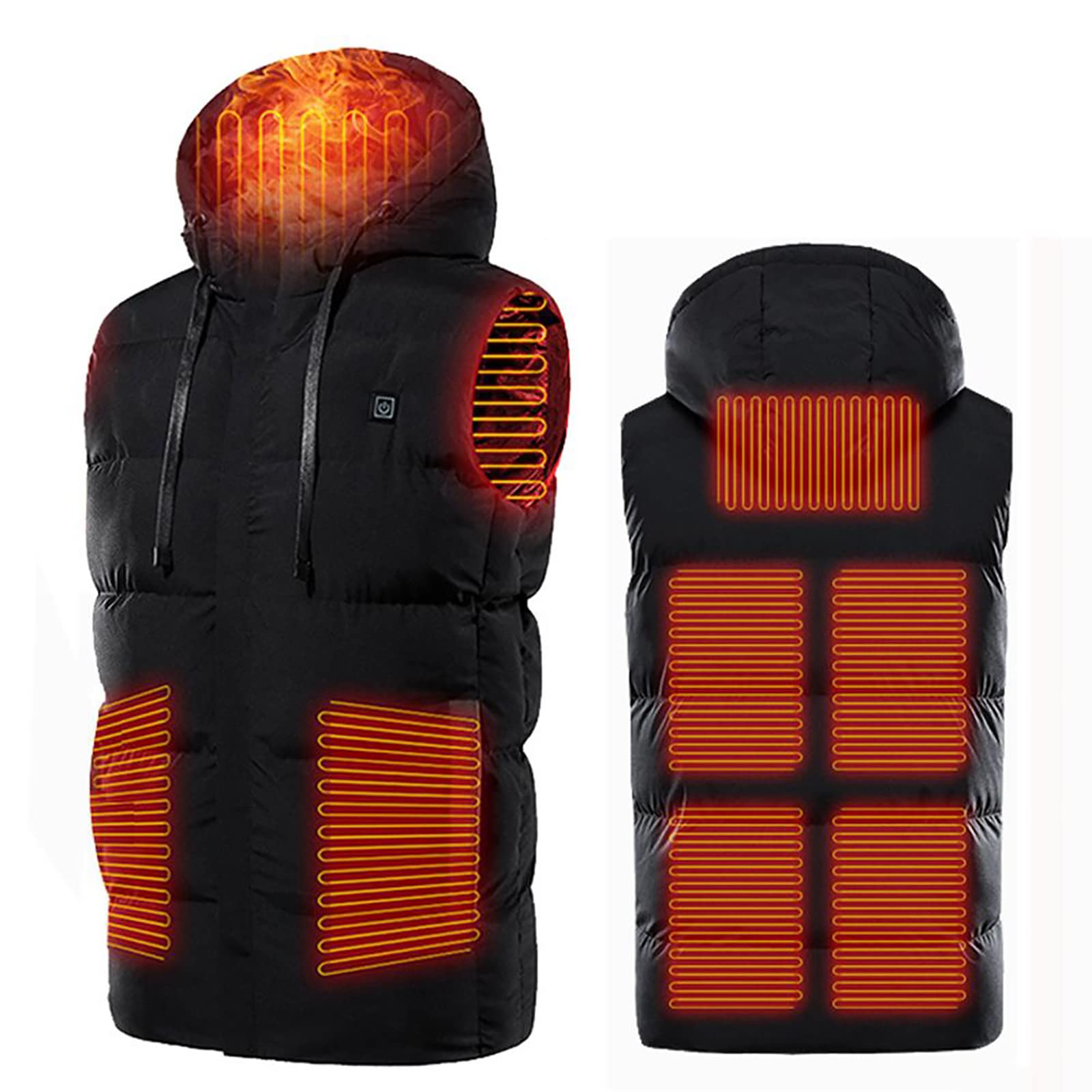 Chaleco calefactable USB unisex con 3 niveles de temperatura ajustable para invierno