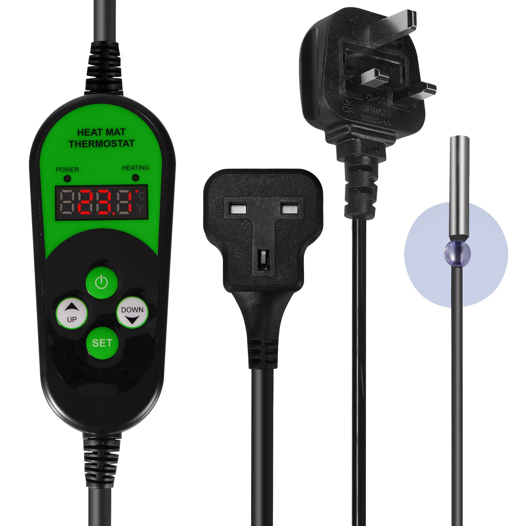 Hyindoor Seedling Heat Mat Digital Thermostat Controller 5℃ -45℃ for Plant Germination, Reptiles and Brewing Breeding(Not Including The Seedling Mat)
