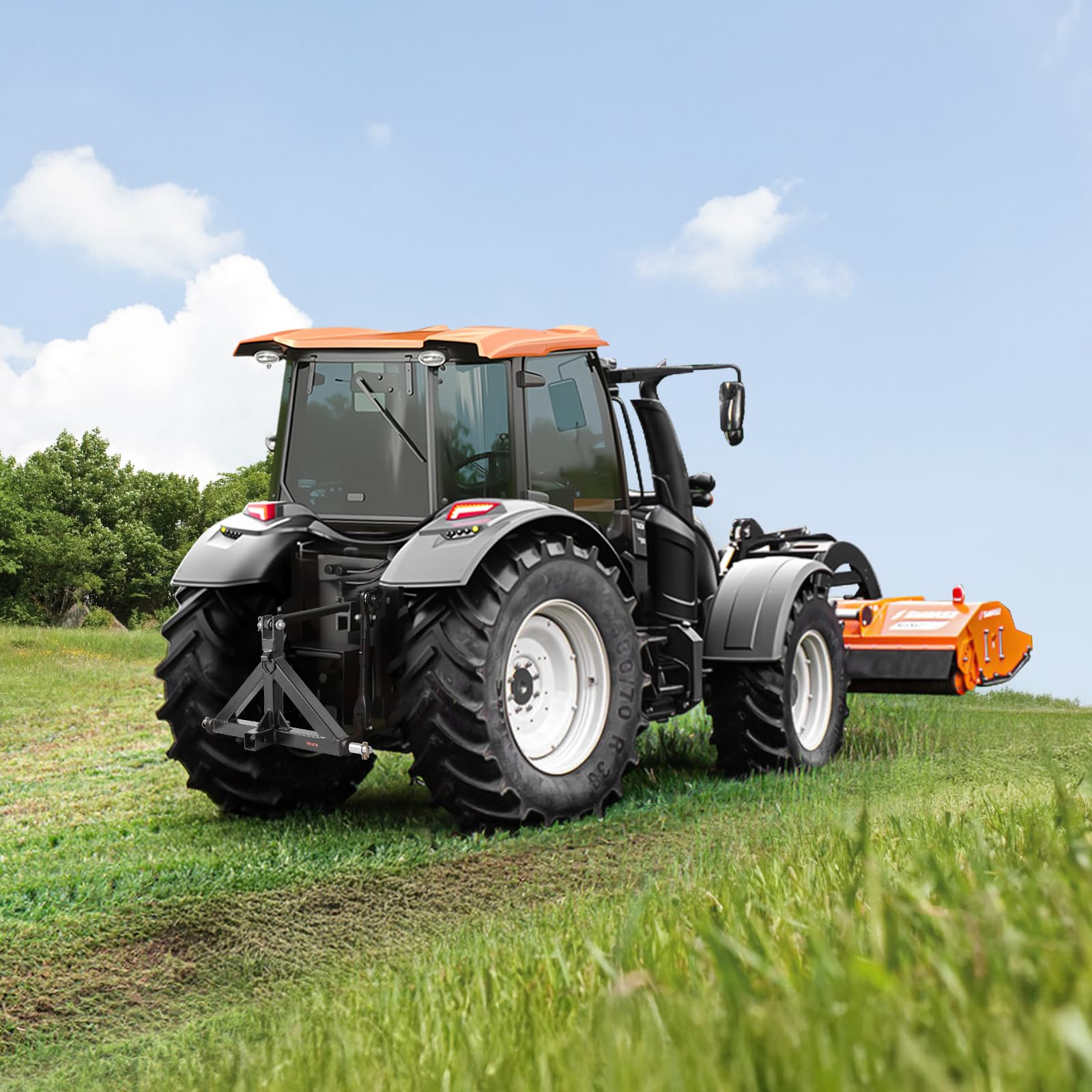 VEVOR 3-Punkt-Anhängerkupplung mit 5,08 cm Empfänger, Dreipunktaufnahme, 1360 kg Kapazität, Traktor-Anhängerkupplungsadapter, kompatibel mit Kubota, Mahindra, John Deere, Massey Ferguson