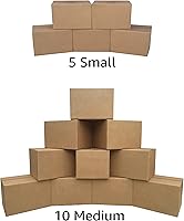 Vista 4 de uBoxes 1 Room Economy Moving Kit, 15 Boxes, Moving and Packing Supplies (ECOBASICKT01), Brown