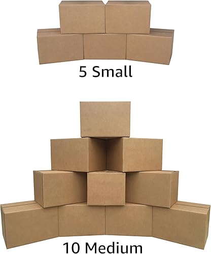 Miniatura 4 de uBoxes 1 Room Economy Moving Kit, 15 Boxes, Moving and Packing Supplies (ECOBASICKT01), Brown