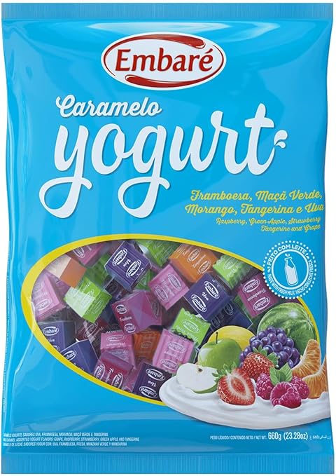 Embare Bala De Caramelo Iogurte Frutas Azul 660G - Embaré Embare Bala De Caramelo Iogurte Frutas Azul 660G - Embaré