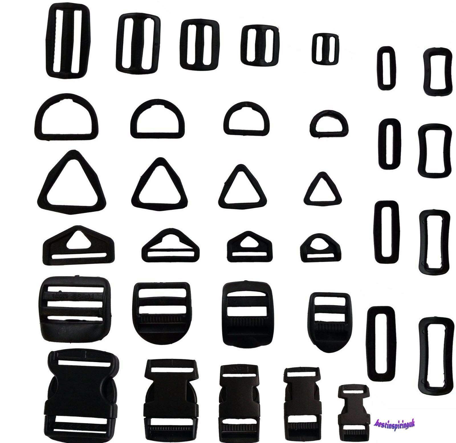 Be-Creative ASSORTED BUCKLES D-RING - 19mm (2pcs)
