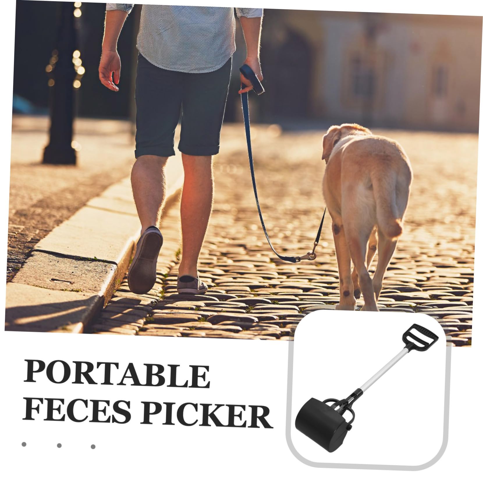 BESTonZON Ramasse-crottes pour Chien à Long Manche, 1 Pièce, Plastique