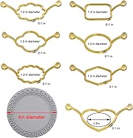Vista 2 de cnomg 7 piezas de moldes de sello de cera de metal, esterilla de sellado de cera de oro, kit de moldes para invitaciones, sobres, regalos, embalaje