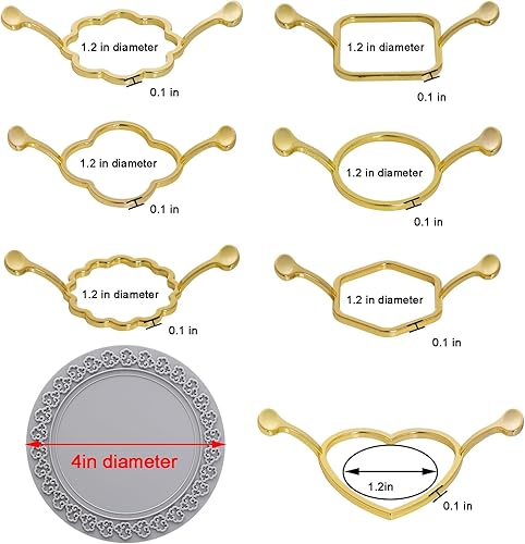 Miniatura 2 de cnomg 7 piezas de moldes de sello de cera de metal, esterilla de sellado de cera de oro, kit de moldes para invitaciones, sobres, regalos, embalaje