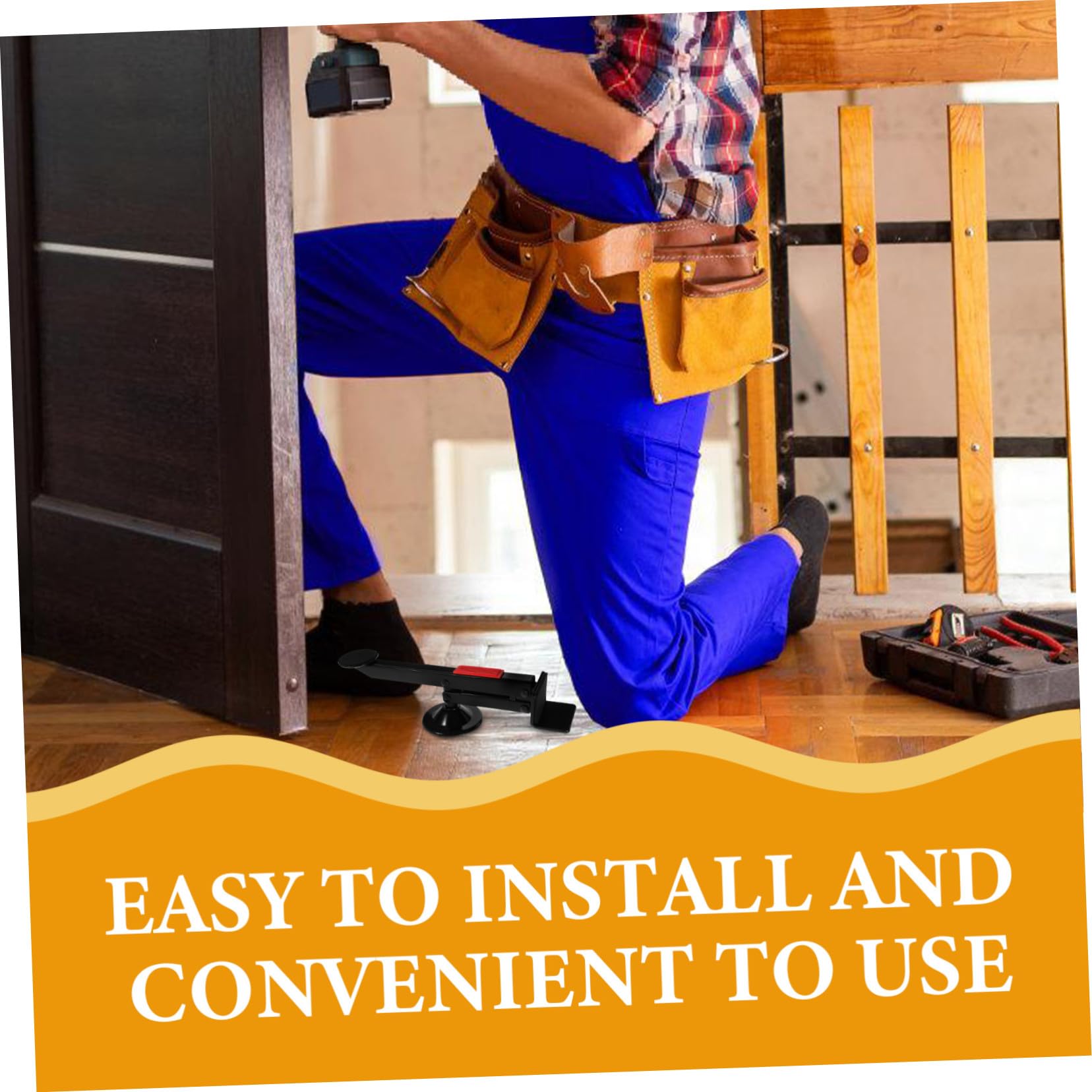 Hemobllo Attrezzo Per Sollevare Porte a Pedale Per Installazione Porte in Legno, Strumento Di Sollevamento Porta Pesante Per Falegnami, Utensile Manuale Per Installatori Professionali