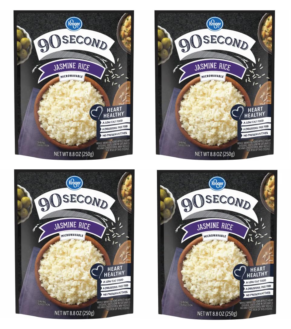 Pack of 4 90 Second Jasmine Rice Pouch 8.8 oz