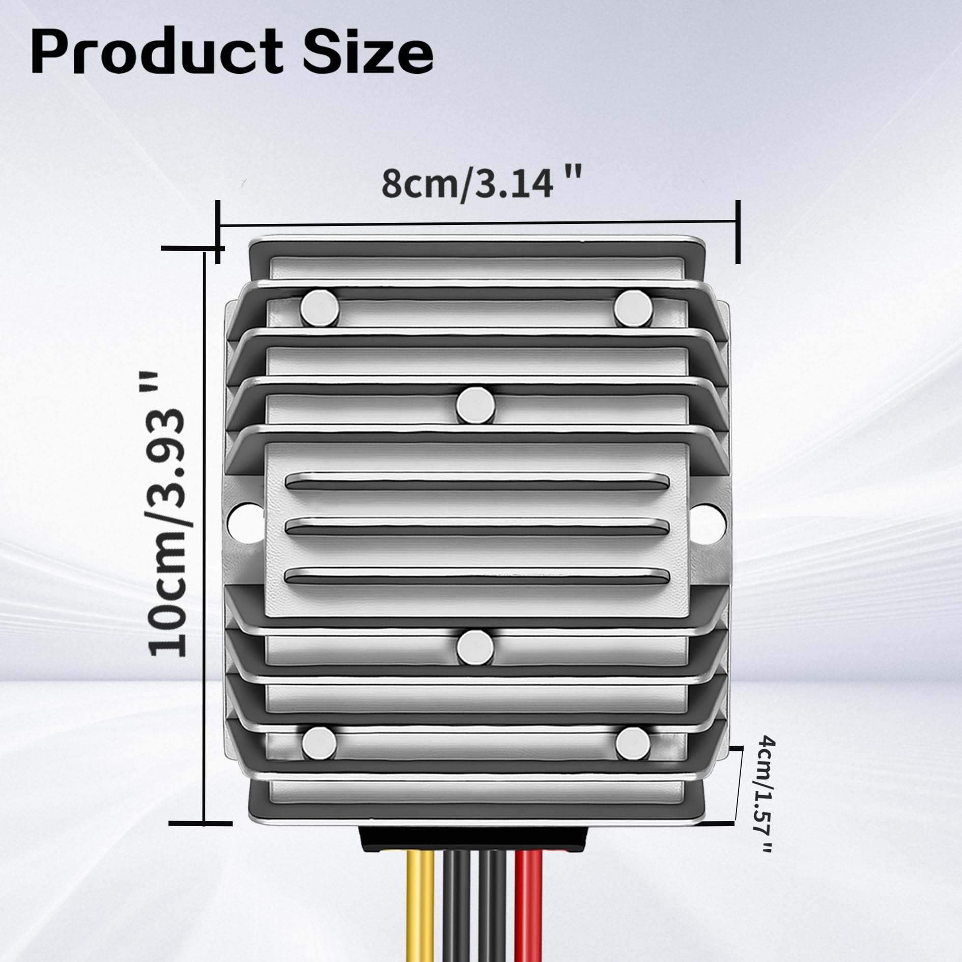 DC 24V Step Down to 12V 30A 360W DC Converter Regolatore Regolatore di tensione, Convertitore 12V, Modulo di alimentazione impermeabile IP67 Trasformatore Buck per carrelli elevatori Carrello