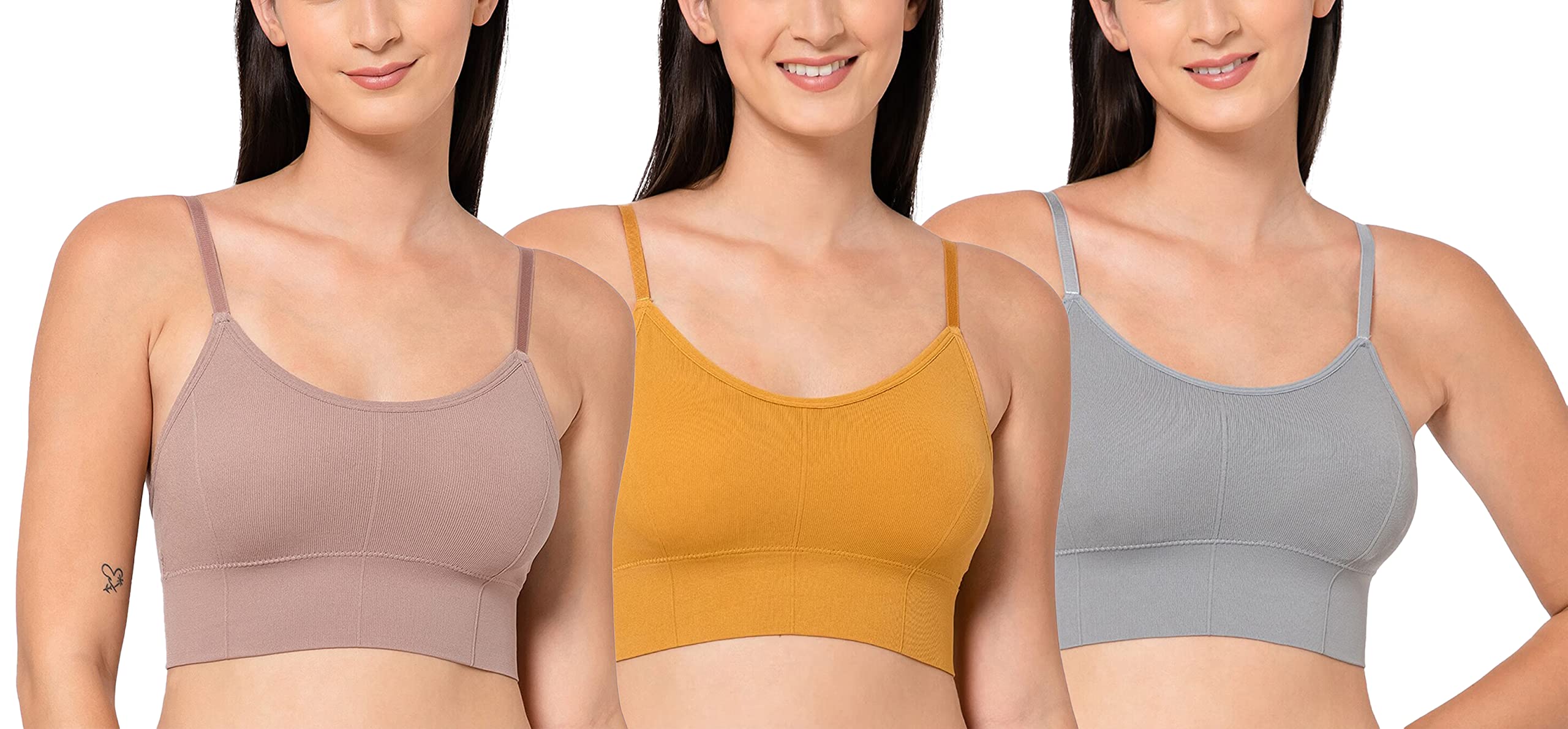 Women Removable Padded Wire-Free Sports Bra | Lightly Padded Comfortable Fitness Bra for Gym, Yoga, Running, Aerobics, Walking & Jogging (Free Size up to 34)-image-32