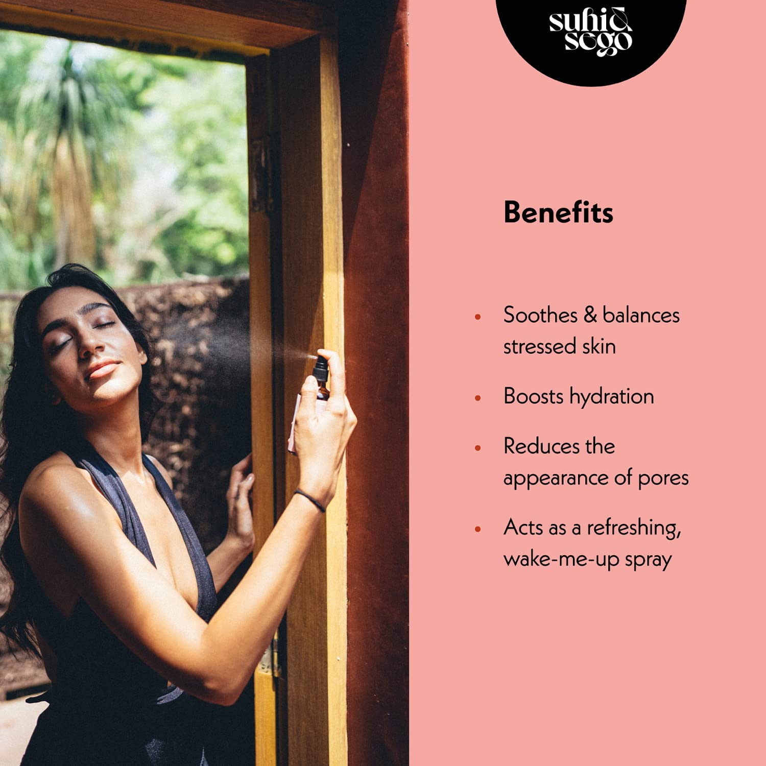 Suhi & Sego Zen Face Toner | Hydrating Rose Water with Niacinamide