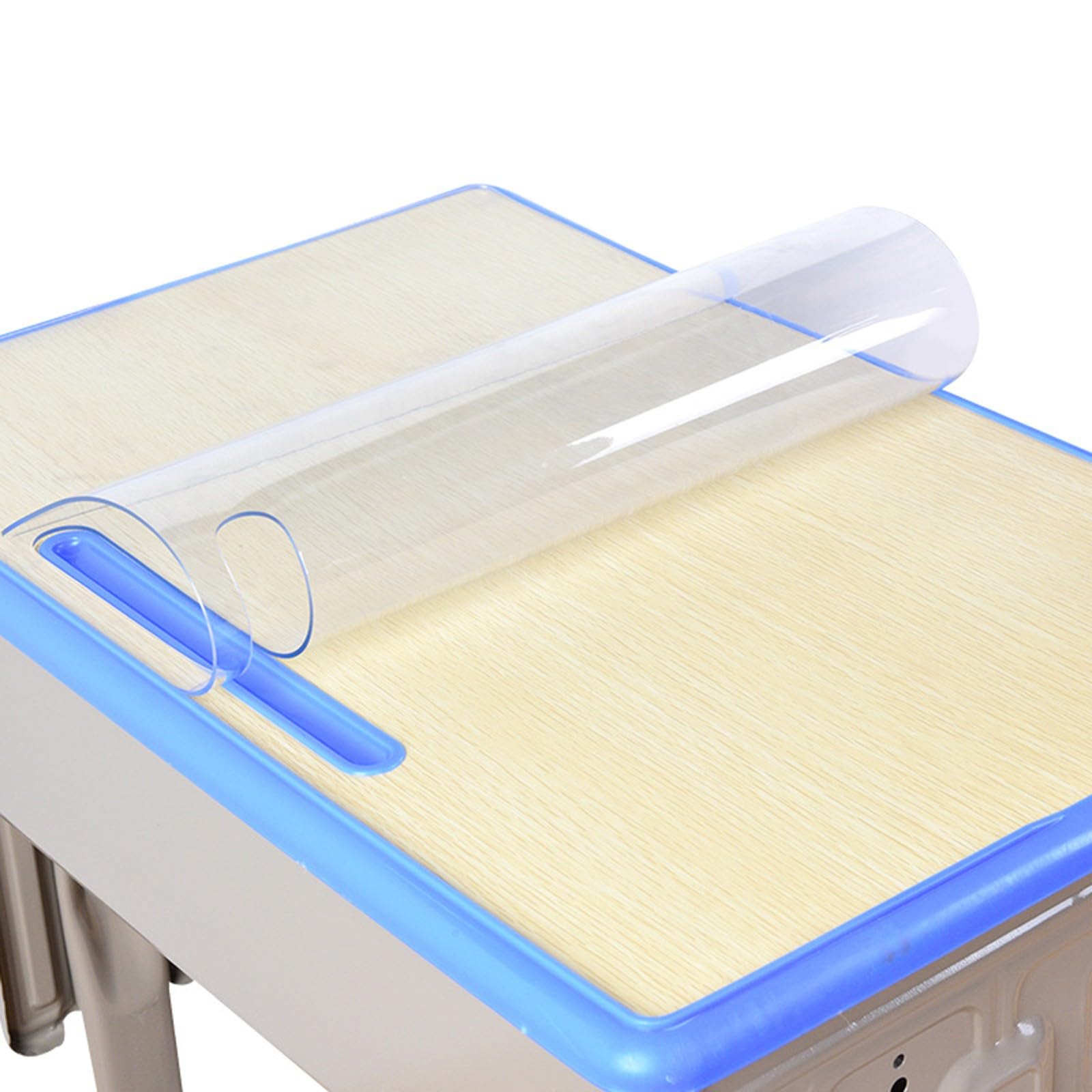 Nappe De Protection De Table Transparente 1mm Film Doux En Cristal Clair Lavable Étanche Du Film De Table Toile Cirée Pour Bureau Ordinateur Bureau Canapé Table À Manger(Color:1mm,Size: 130x170cm