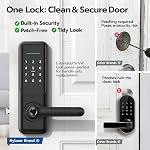 Smart Keypad Door Lock and Handle: Nyboer Keyless Entry Lock for Front Door, Fingerprint Digital Code Lock, Easy Installation