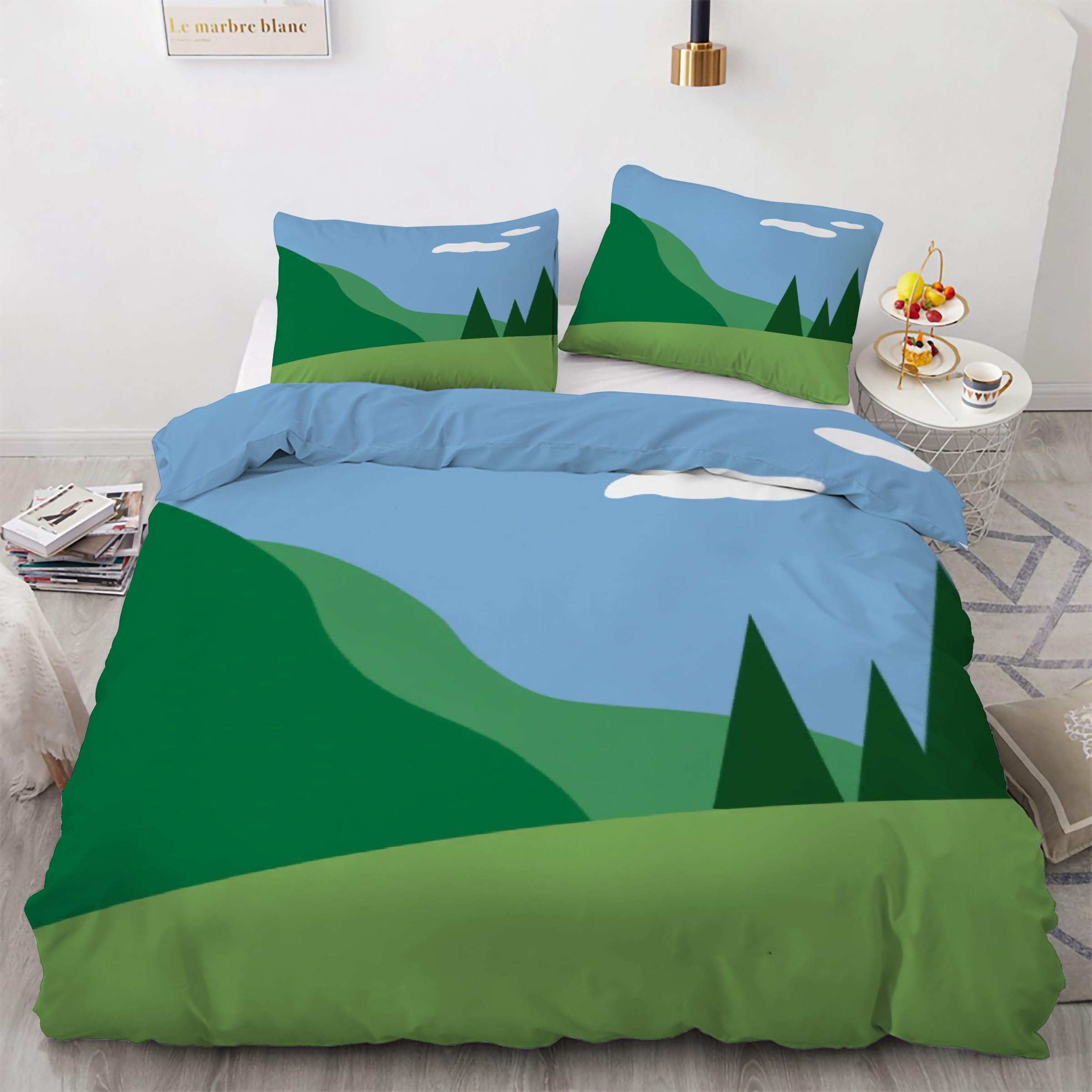 Parure de lit 90x190 fermeture éclair finie la couette qui glisse du matelas