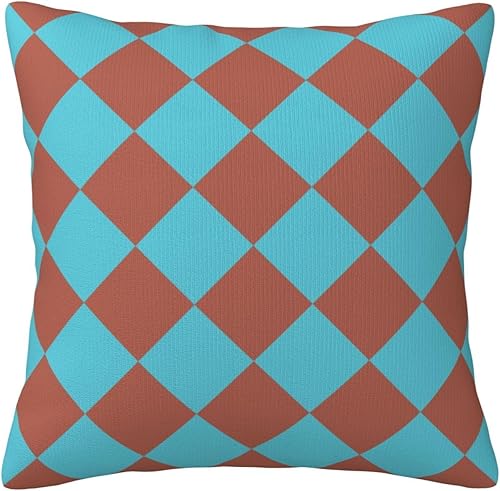 Miniatura 28 de Bright Red and Cyber Yellow Checkered Throw Pillow Covers Retro Pillowcase Sofa Decorative Cushion Cases for Home Decor Room Bed Sofa 18x18 Bright