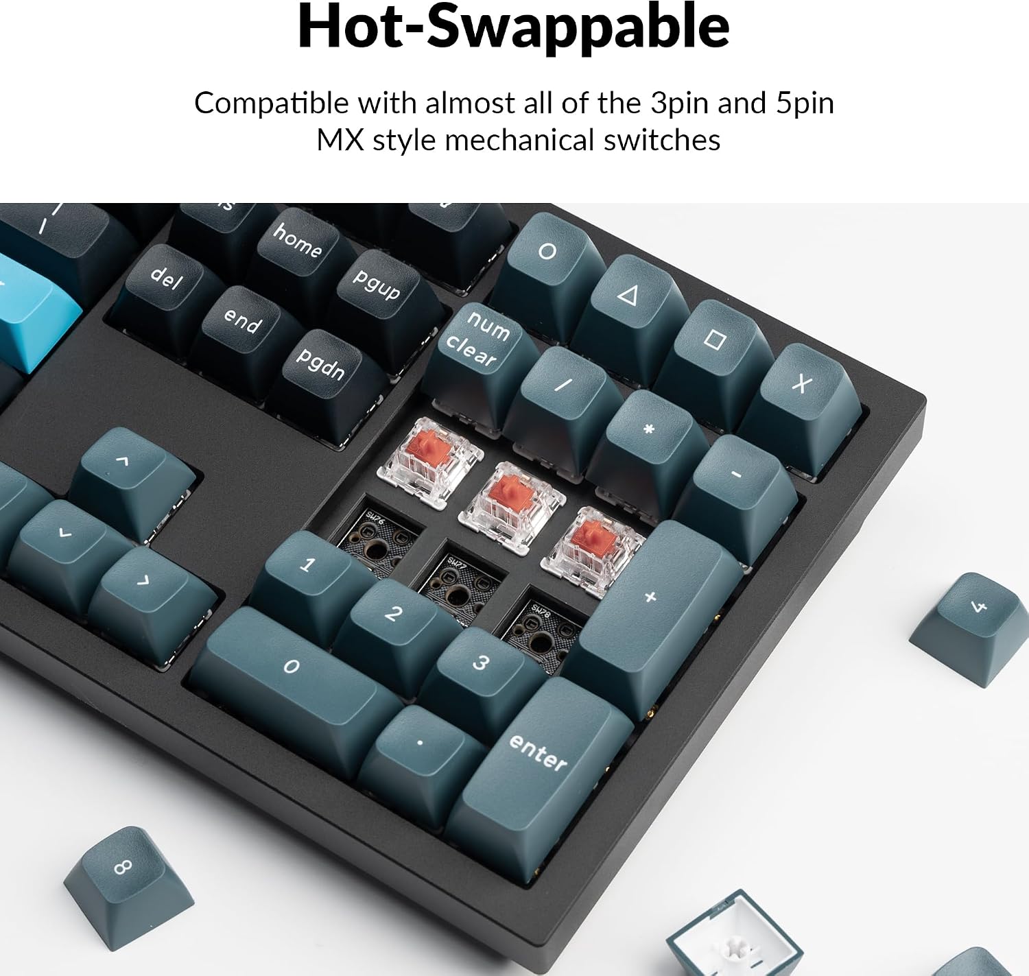 Keychron Q6 Pro Full Aluminum QMK/VIA Programmable Knob Bluetooth Custom Mechanical Keyboard, Full-Size KSA Double-Shot PBT Keycap Hot-Swappable K Pro Silent Red Switch for Mac Windows Linux - Black