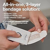 Vista 5 de PowerHeal Bioelectric Bandage Kit for Wound Care & Fast Healing – 3-Layers w/Bioelectric Pad, Absorbent Pad, Adhesive + Wound Hydrogel – for Cuts