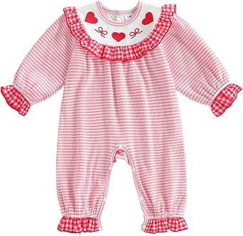 FYBITBO Infant Baby Girls Clothing Cute Doll Collar Jumpsuit Ruffle Long Sleeve Romper Newborn Outfit Fall Winter Clothes