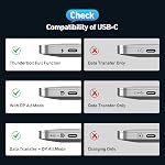 BENFEI USB C to HDMI 2.1 Adapter (8K@60Hz, 4K@240Hz, Aluminum Shell, Nylon Braided) Compatible with iPhone 15/16 Pro/Max, MacBook Pro/Air 2023, iPad Pro, Surface Book 2 More
