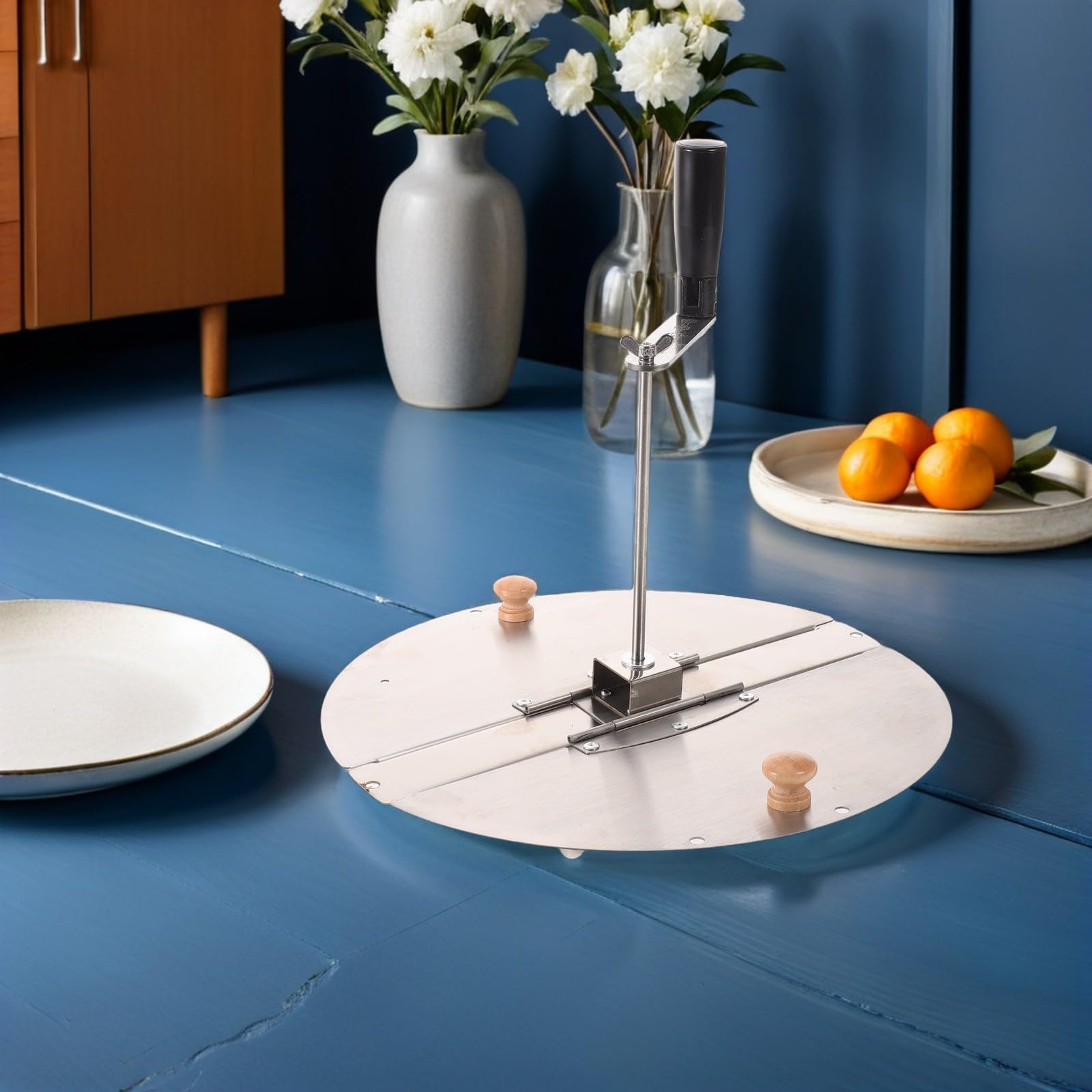 CHILDWEET Tapa para Palomitero de 9l en Metal y Plástico con Asa, Fácil Instalación y Limpieza para Uso en Cocina Doméstica y Comercial