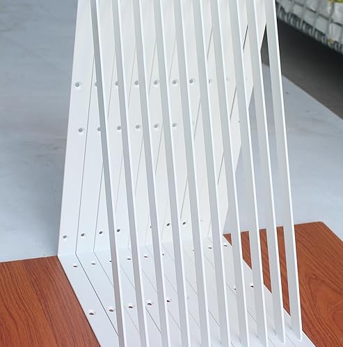 Vista 92 de Paquete de 4 soportes de estante resistentes de 8 pulgadas de largo x 6 pulgadas de alto con tornillos, soportes de estante de metal, soportes