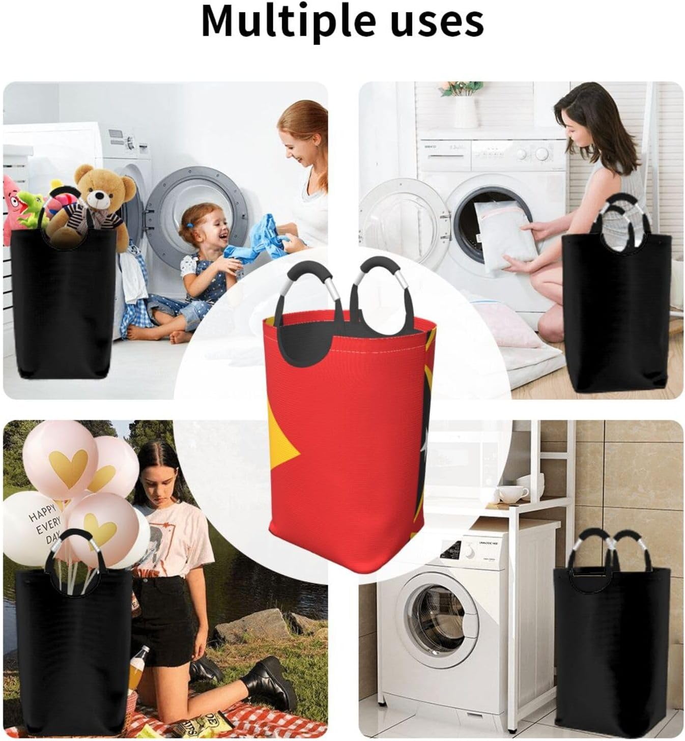 Flag of Timor-Leste Foldable storage bag, 50L capacity, suitable for laundry room, dormitory bedroom, dirty clothes storage basket.