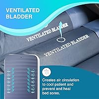 Vista 8 de MedVance Sistema médico de reemplazo de colchón de baja pérdida de aire con alarma, 8 pulgadas con funda acolchada, totalmente digital con control