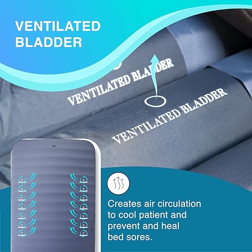 Miniatura 8 de MedVance Sistema médico de reemplazo de colchón de baja pérdida de aire con alarma, 8 pulgadas con funda acolchada, totalmente digital con control