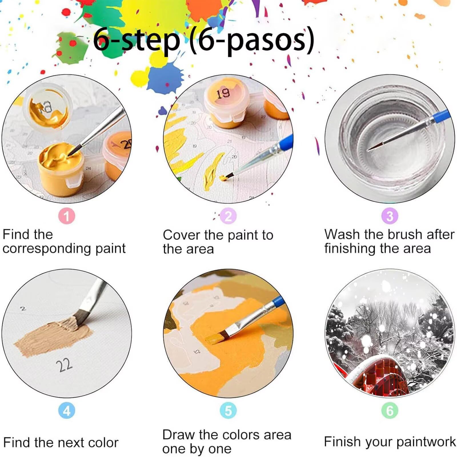 Pintar por Numeros Adultos Mujer, Pintar por Numeros Niños Kit Manualidades Adultos Puente Cuadros para Pintar por Numeros Pintura Acrílico, Cuadros Decorativos Regalos Para Mujer 80X160cm 7w-7-Y