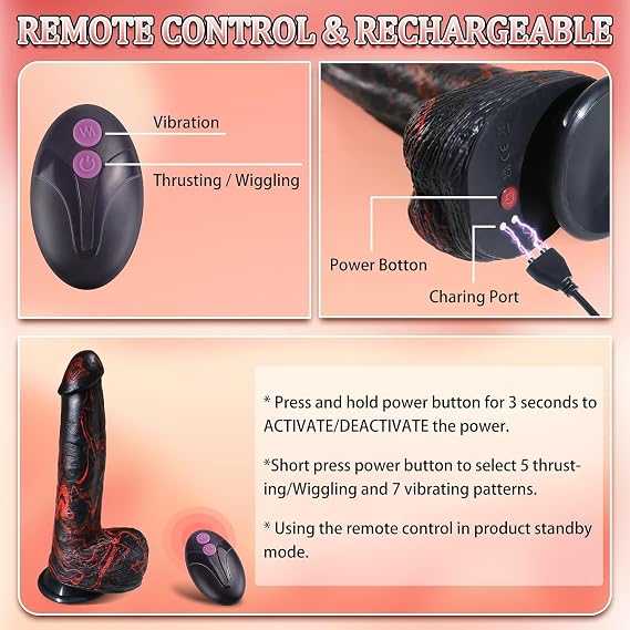Consolador Realistic Toy Dilbo for Women, 11 inch Thick Huge Silicone Skin-Like Giant Silicone Dick Machine Hand Free Play Adult Tool KPOTE02