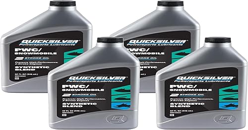 Miniatura 6 de Quicksilver 8M0166406 Aceite de motor PWCmoto de nieve de 2 tiempos - Mezcla sintética premium - 1 cuarto de galón