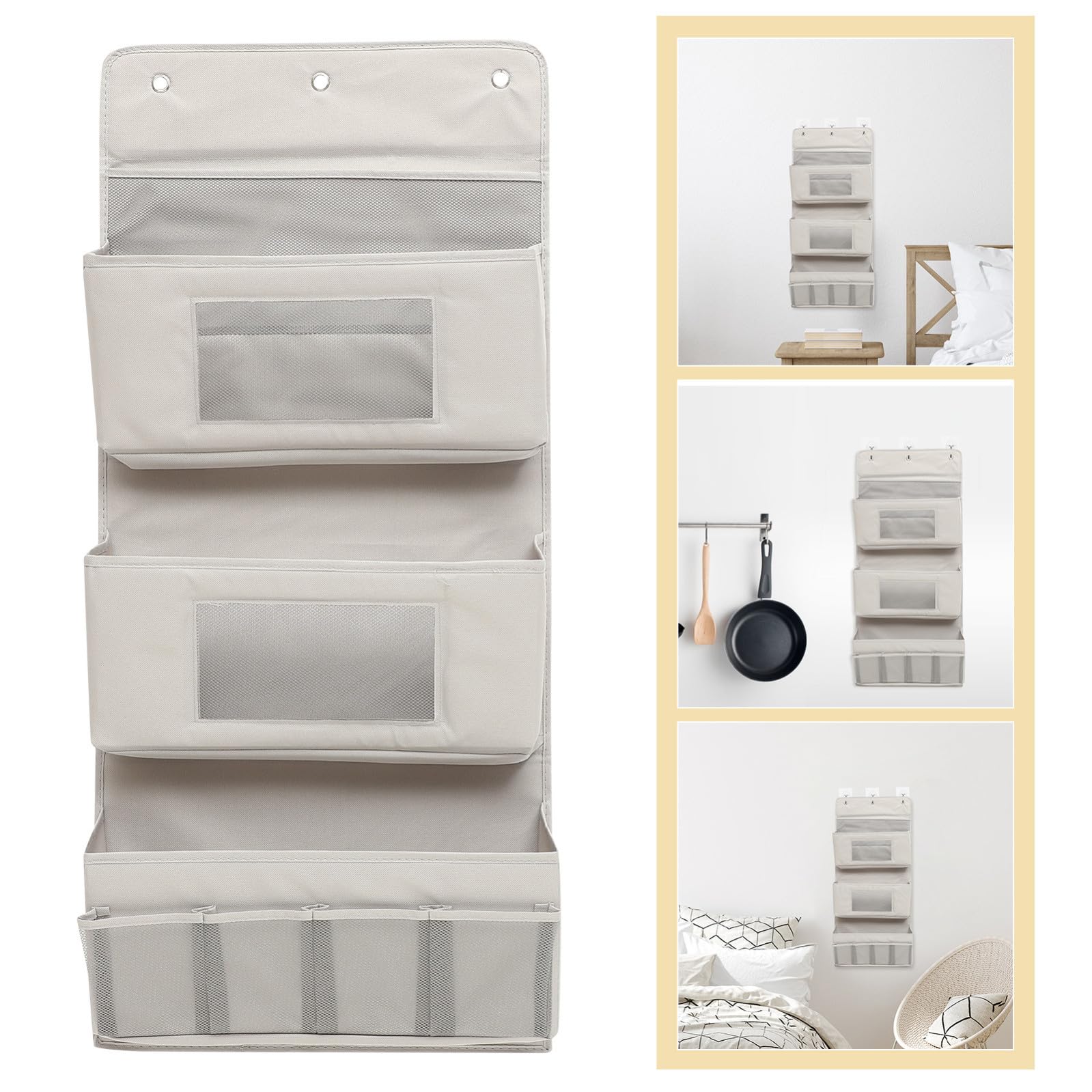 Organizzatore Sacchetto Portaoggetti da Appendere alla Poliestere Traspirante Multi-strato 40x90cm Semplice e Funzionale per Cucina per Armadio