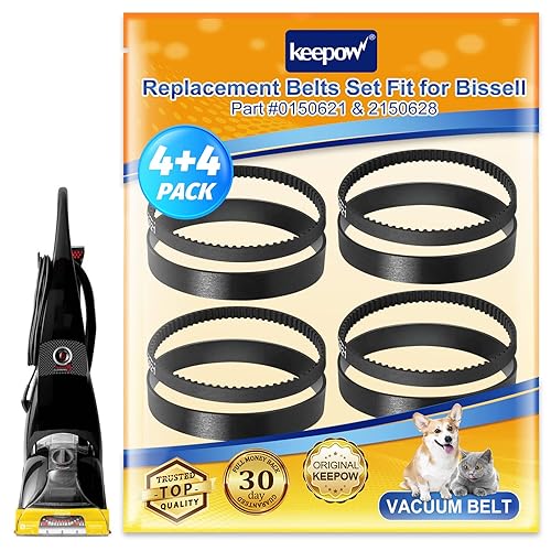 KEEPOW Correa de repuesto para Bissell ProHeat 6960W, 1846, 1799, 25A3, 7901, 1622, 8910, 7920, 1623, repuesto de la pieza 0150621 y 2150628 (4