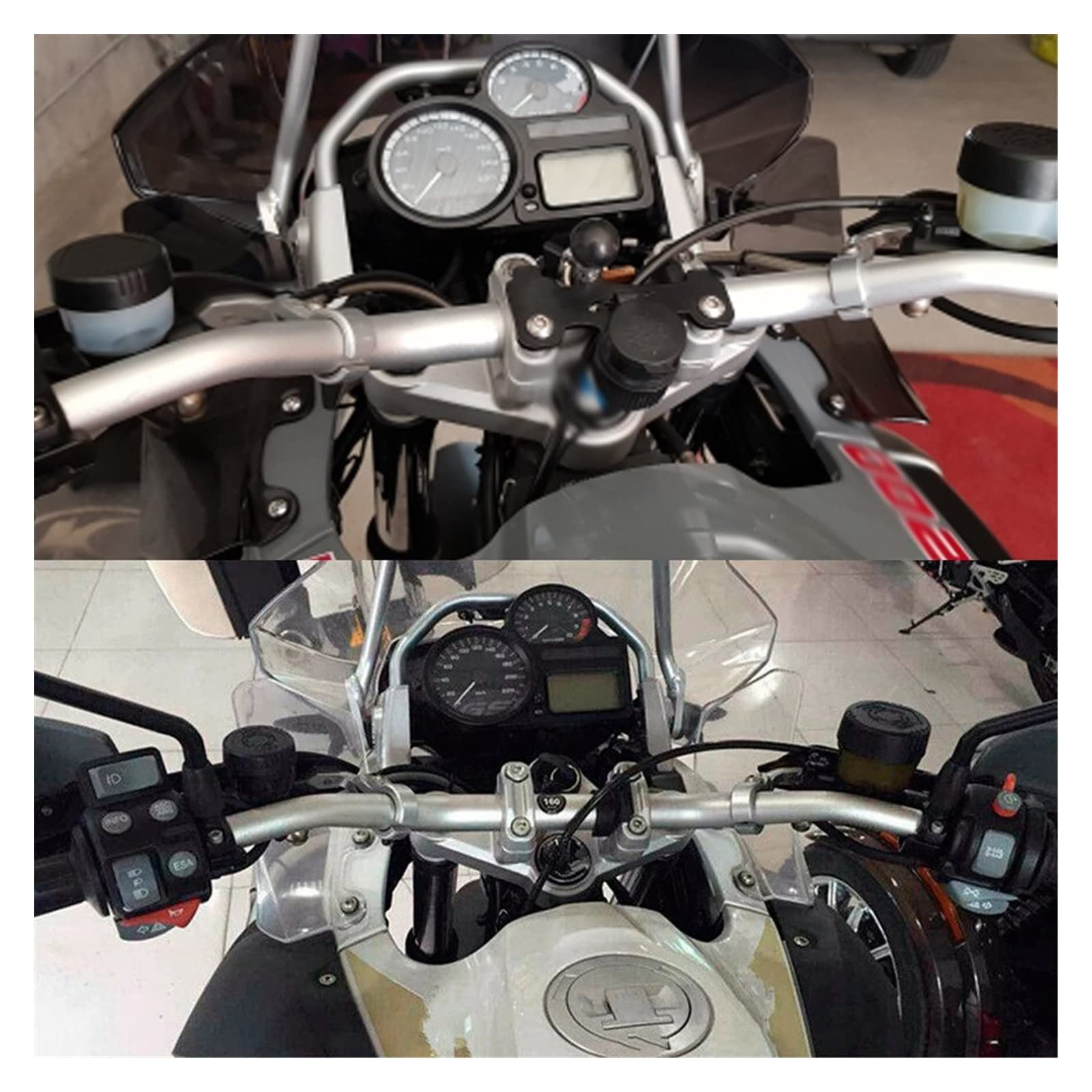 Deflettore Vento Laterale BMW R1200GS R 1200GS 1200GS Adventure ADV 2004-2012, Parabrezza Carenatura, Kelisiqing, Elegant, Chiaro, Acrilico Fumé, A Incastro, Per Moto