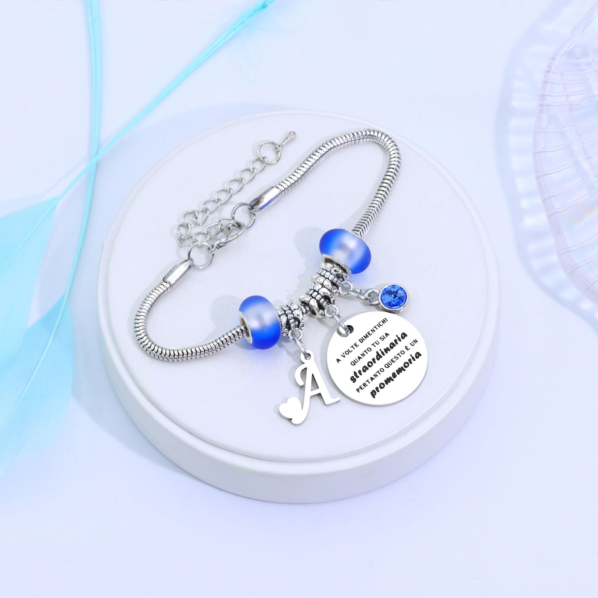 SAMORION A Volte Dimentichi Di Essere Fantastico Braccialetti Regalo Ispiratore Nome Lettera Iniziale Braccialetti Per La Laurea Di Compleanno Della Ragazza Delle Donne braccialetti Anniversario