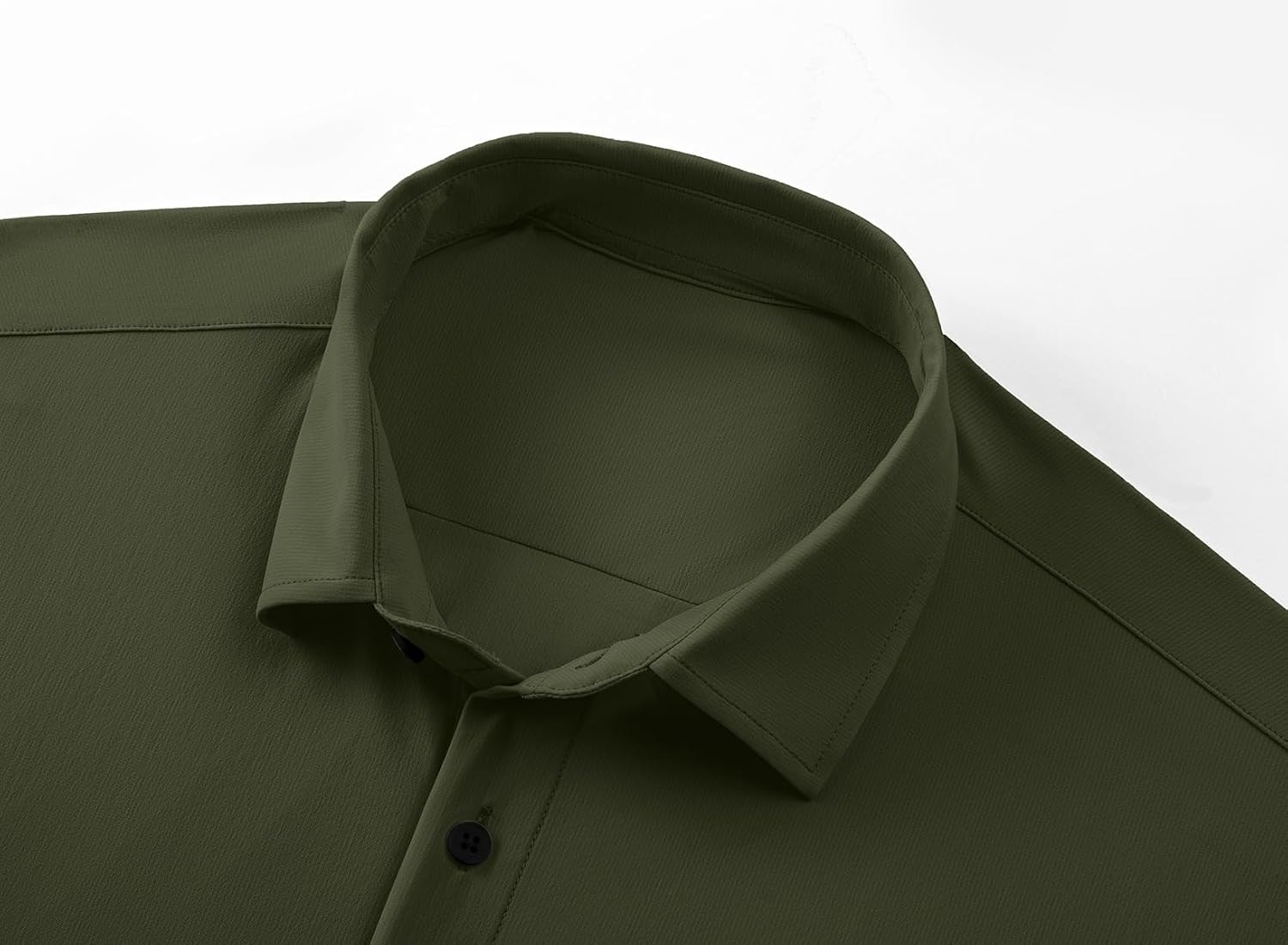 Mens Muscle Fit Casual Dress Shirts Short Sleeve Wrinkle-Free Button Down Shirt - Image 7