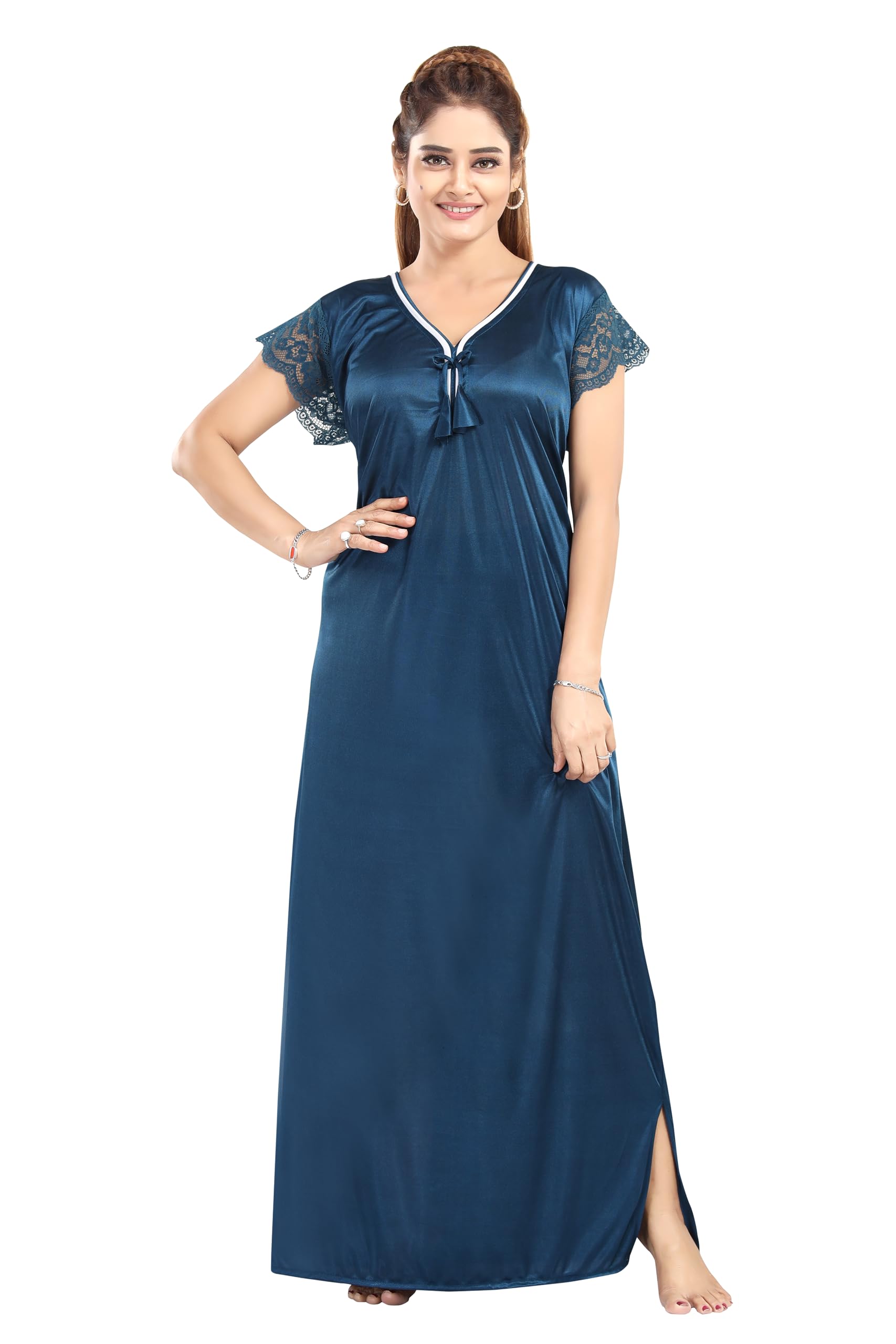 life-tale Women's Satin Nighy/Maxi/Gown/Night Wear-picture-24