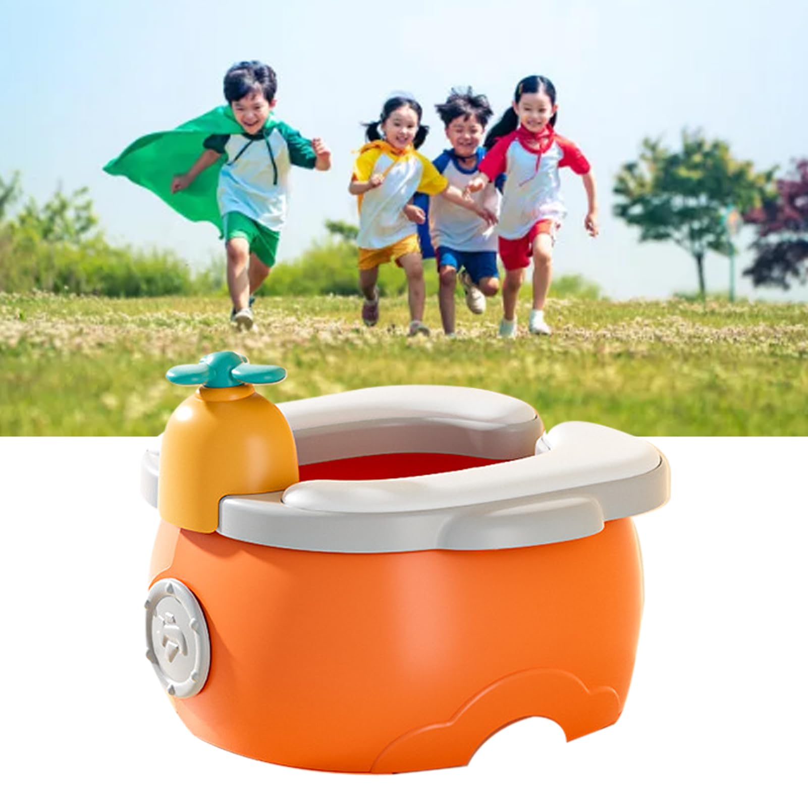 Travel Potty, Portable Potty Seat for Toddlers, Children Folding Toilet Thickened Leakproof Training Toilet Seat, Foldable Potty Seat for Baby Car Use, Traveling and Outdoor Play