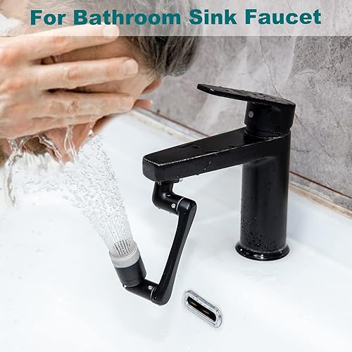 Miniatura 8 de Spurtar - Extensor de grifo, grifo de extensión multifuncional giratorio de 1080 + 360, grifo de filtro universal contra salpicaduras, extensor de