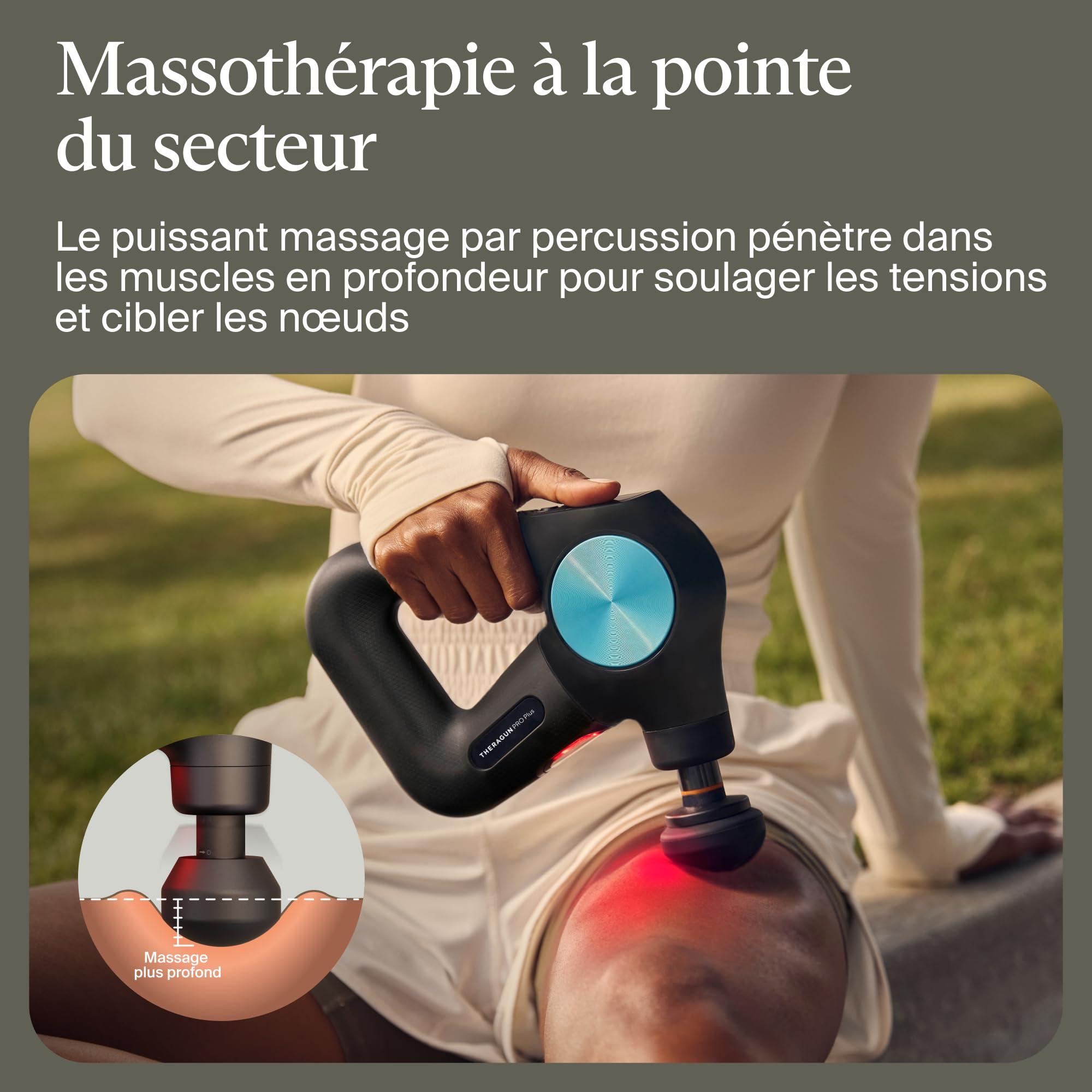 Theragun Pro Pistolet de massage portable avec technologie Quietforce et routines préchargées Bluetooth pour soulager la douleur (Pro Plus: Noir)