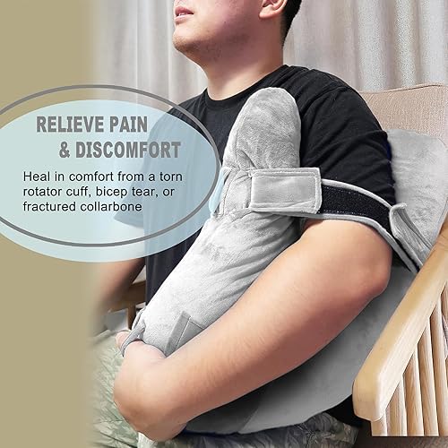 Miniatura 2 de Almohada de cirugía de hombro, almohada súper suave para dormir, alivio del dolor de hombro o hombro congelado, para comodidad postoperatoria, apoyo
